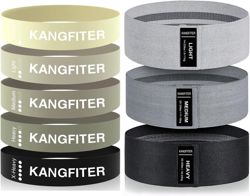 KANGFITER Non-Slip Fabric Resistance Bands for Working Out, Loop Exercise Bands for Booty Leg, Butt, Glute, Stretch Workout Bands for Women & Men, Hip Elastic Bands for Home Gym Fitness, Yoga, Pilates - Image 1